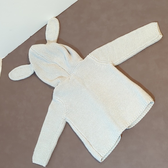 Max Studio baby Jacket Bunny Hooded Carrot snap closure Sweater Size 12 months - Picture 4 of 7